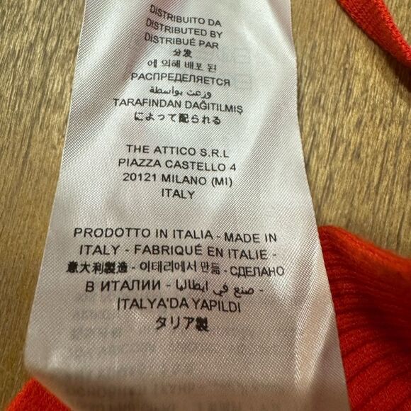 The Attico Ribbed Knot Top Multiway Stretch Orange Size 2-4‎ - Picture 9 of 12